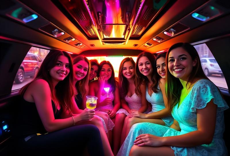 Interior e experiência premium em limousine americana